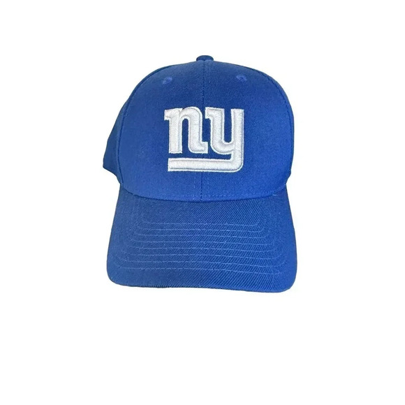 Reebok Men's Blue Logo Athletic Embroider‎ NFL Football Giants Hook Loop Hat Cap - Picture 1 of 4